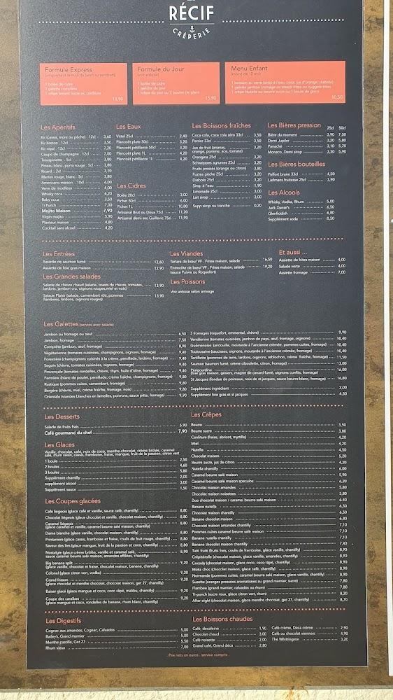 Le Récif - Menu Image 2